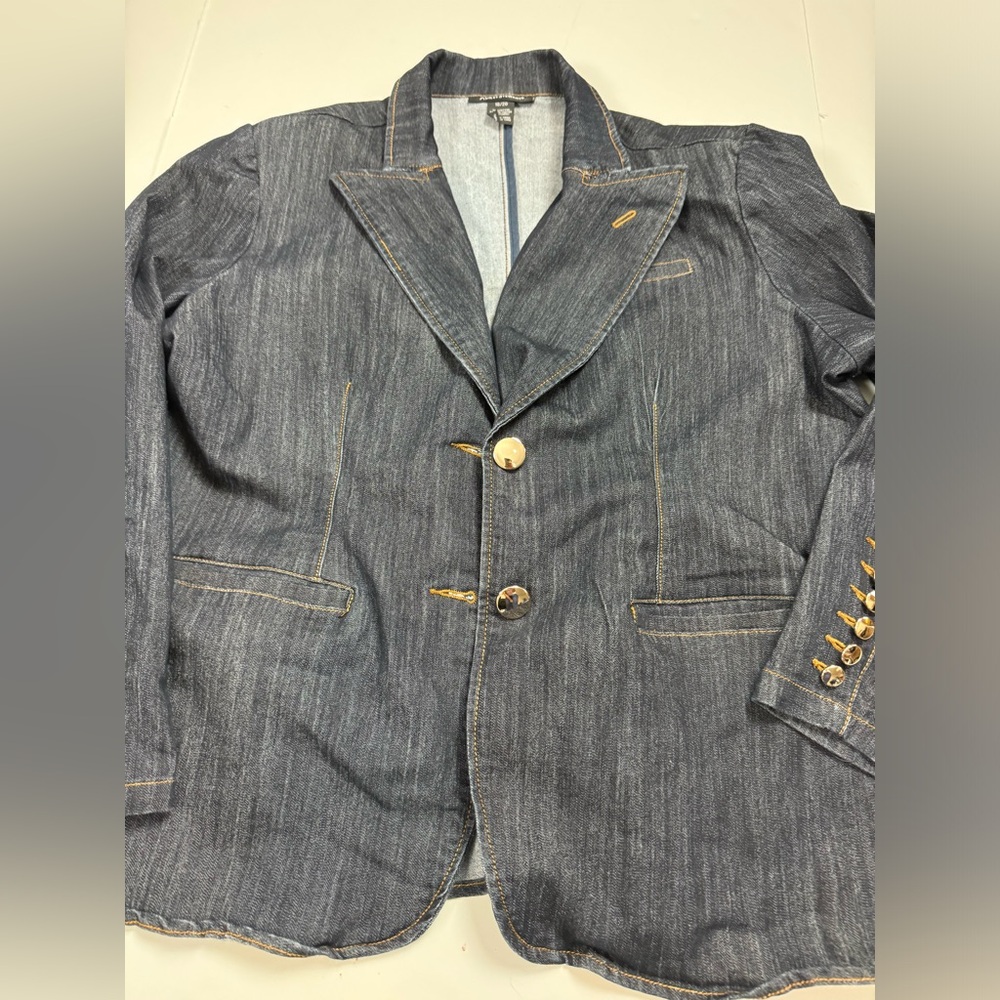 Ashley Stewart Denim  blazer .EUC